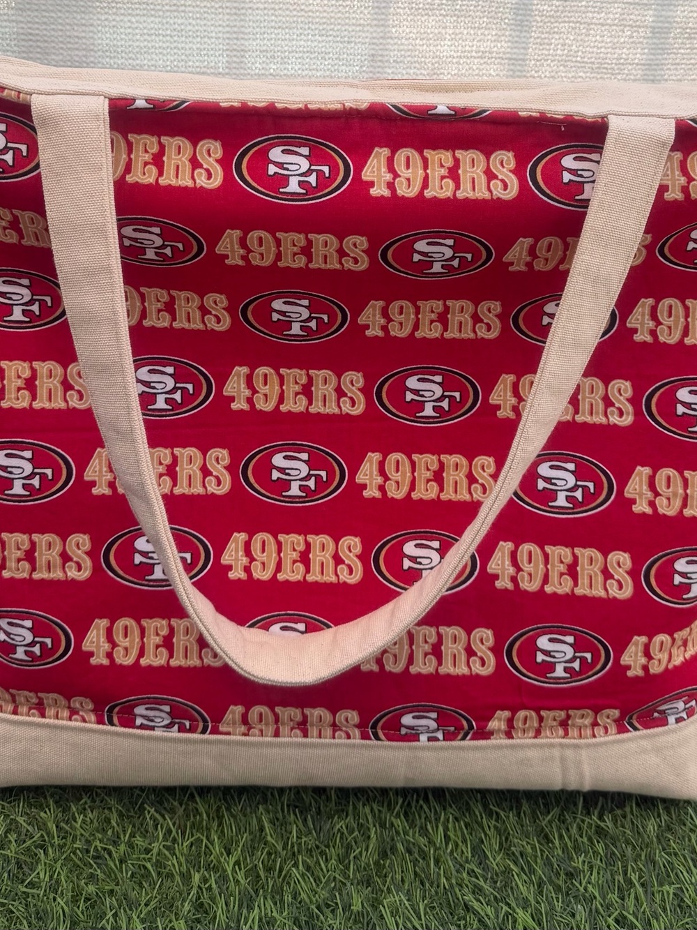 San Francisco 49ers Red Canvas Tote Bag by